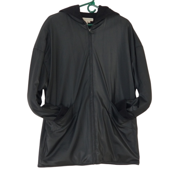 David brooks men's Black coat hooded, Inside Fleece - Size M - Picture 2 of 6